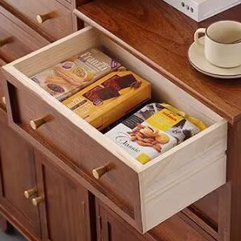 Rectangular Damp-proof Accent Cabinet with Storage Drawer, Closet, Glazed Door, Cabinet Knobs in Chalk/Brown/Wood Color thumbnail 13
