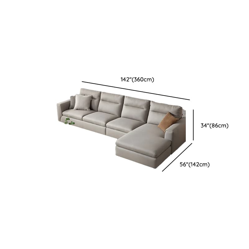Straight/L-Shape Cotton Upholstered Sofa Couch/Sofa Chaise, Horizontal/Right Hand Facing Orientation thumbnail 18