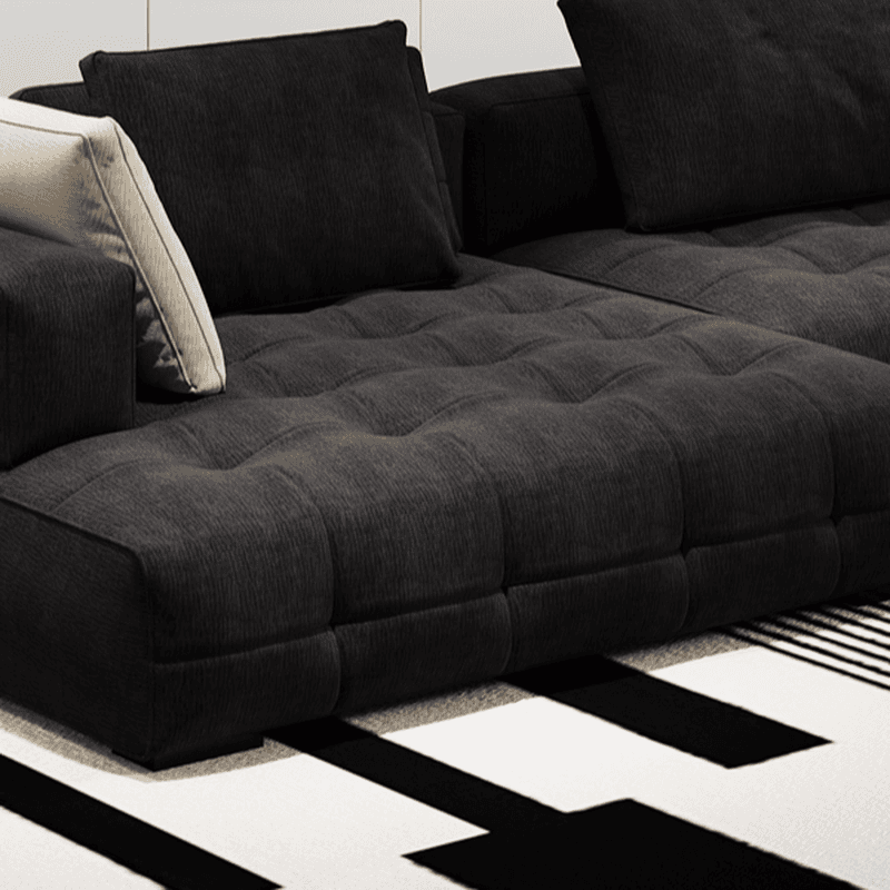 L-Shape Corner Sectional in Dark with Button-tufted Upholstery thumbnail 6