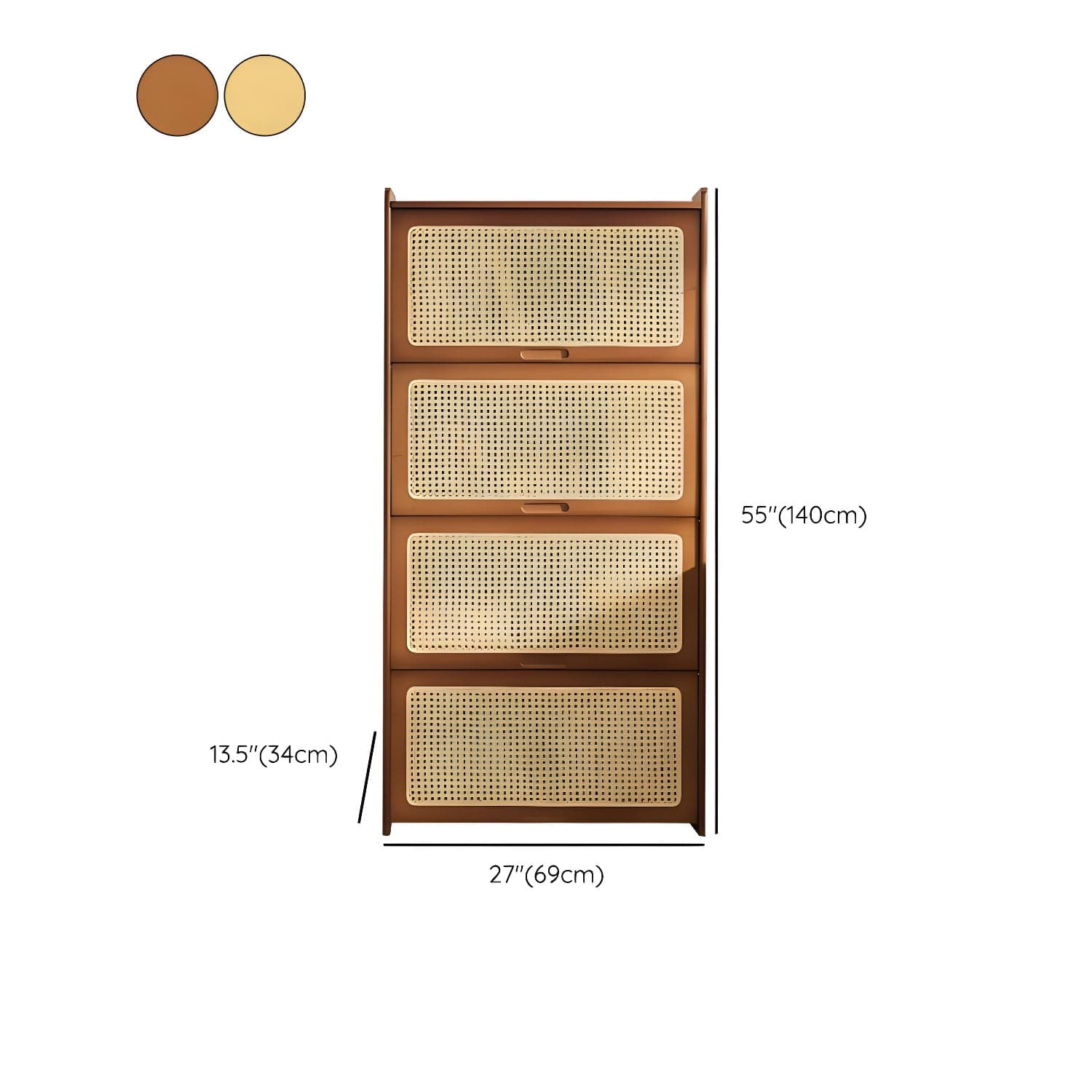 Minimalistic Solid Wood Accent Cabinet Rectangle Storage Cabinet thumbnail 15