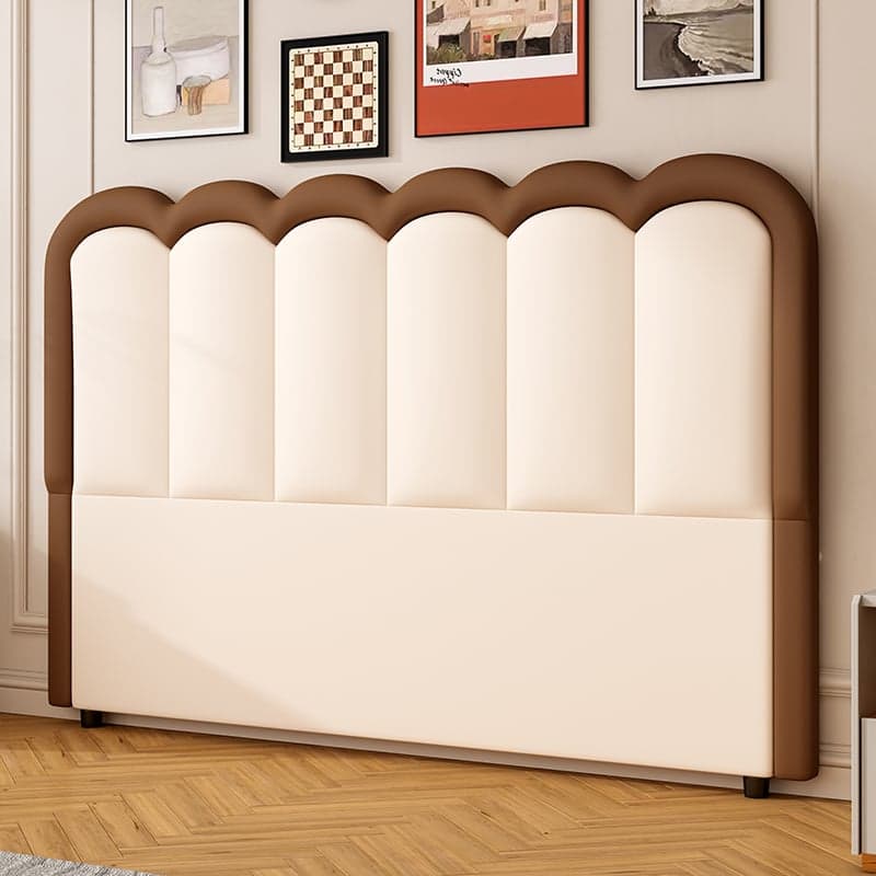 Modish Style Panel Headboard in Pine Wood with No Distressing for King/Queen/Full Bed, Featuring Sponge Upholstery Fill and Free-standing Standard Installation with Standard Height thumbnail 1