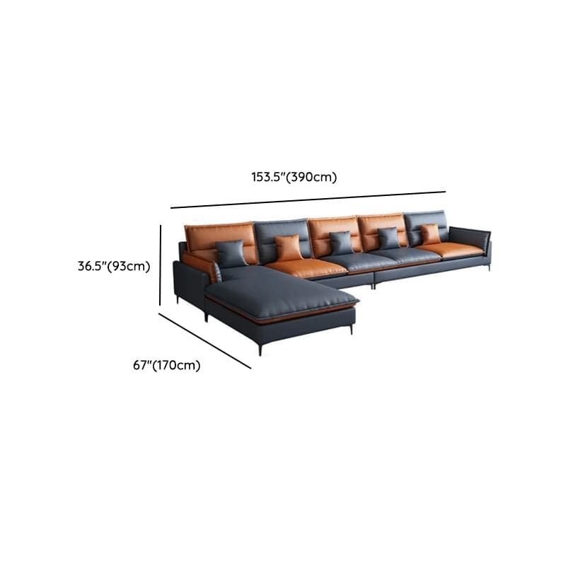 Casual Straight Stain Resistant Sofa in Dark Grey with Horizontal Orientation, Sponge Seat Fill, and Square Arm thumbnail 12