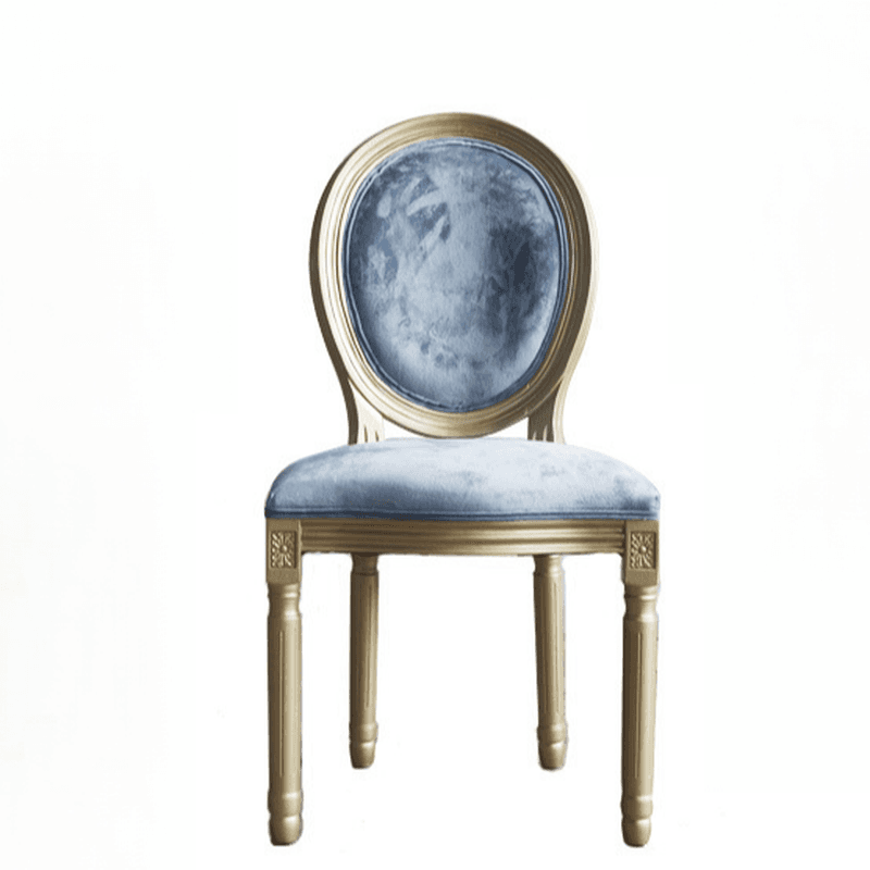 Golden Legged King Louis Back Armless Chair for Dining Room, Outlined Frame with Foot Pads, Steady and Stable thumbnail 8