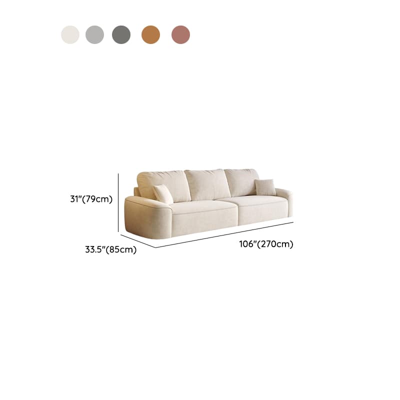 Tear Resistant Standard Sofa in Gray/Ivory/Citrus Color with 5 Pillows thumbnail 15