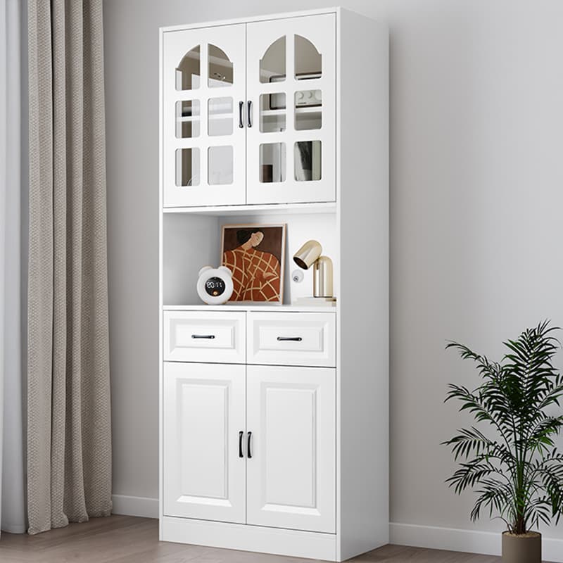 Wood Contemporary Storage Cabinet Buffet Sideboard with Drawers for Home Use