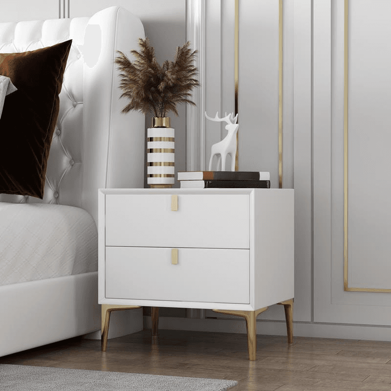 Modern Lumber Nightstand With Drawer Storage & Leg, 3 Drawers/2 Drawers thumbnail 9