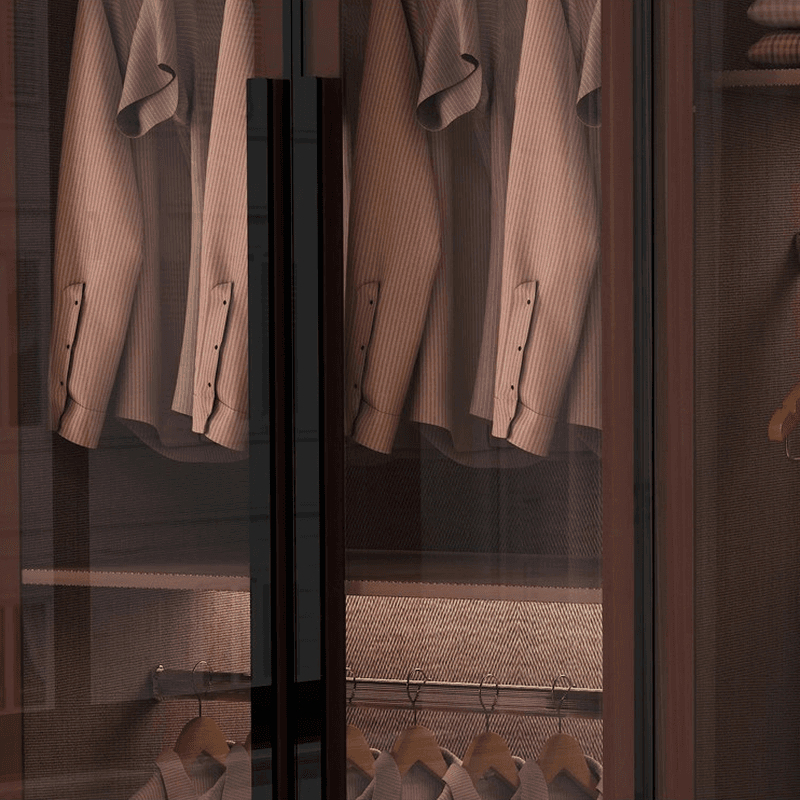 Charcoal Modish Timber Self-supporting Cabinet Armoire with Soft Close Drawer and Door, Hanging Rod thumbnail 9