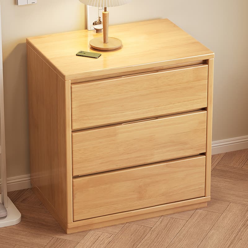 Modern Simple Style Rectangular Detached Decorative Cabinet with Scratch-immune Rubberwood, Chalk/Sepia/Wood Color Top, and Soft Close Drawer thumbnail 2