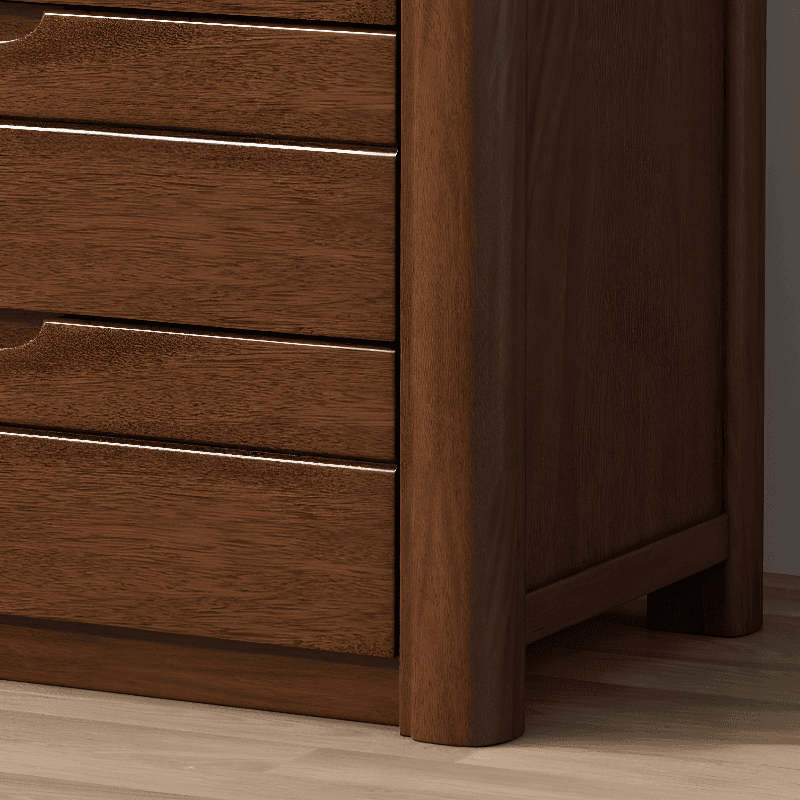 Trendy Walnut Wood Lingerie Chest/Double Dresser with 5/4/6 Drawers in Vertical/Horizontal Orientation thumbnail 12