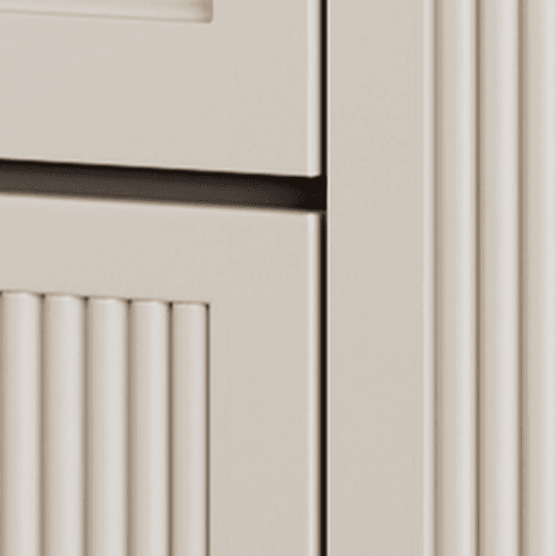 White Minimalist Manufactured Wood Independent Wardrobe Closet with Soft Close Drawer, Soft Close Door, and Interior Shelves thumbnail 8