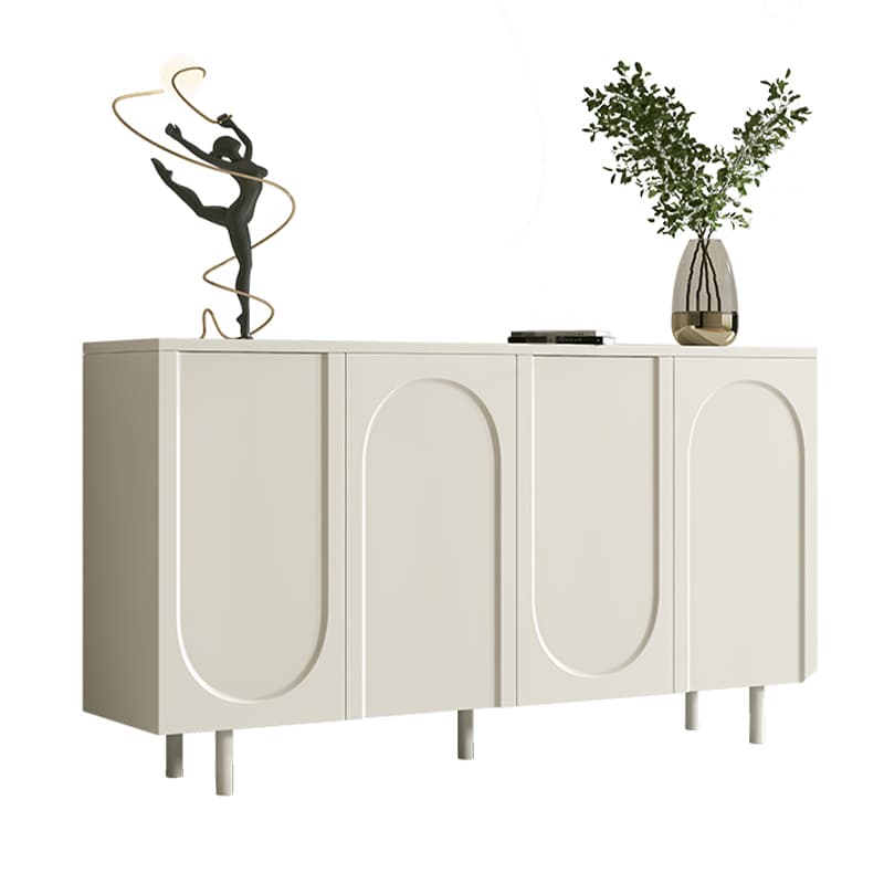 Modern Living Room Manufactured Wood Buffet Sideboard in White thumbnail 5