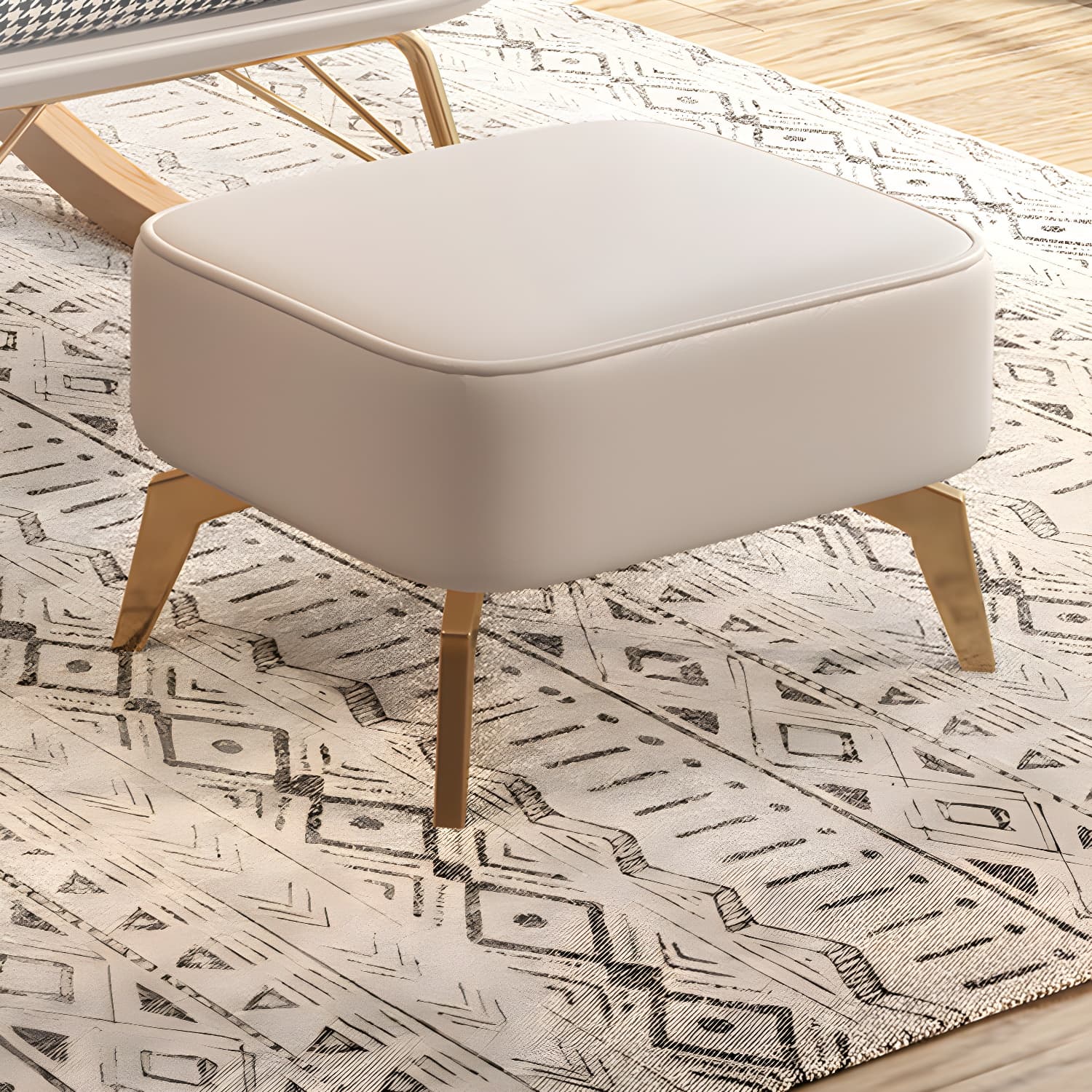 Contemporary Rocking Chair Fabric Upholstered Tufted Wing Chair Back Indoor Rocking Chair thumbnail 13