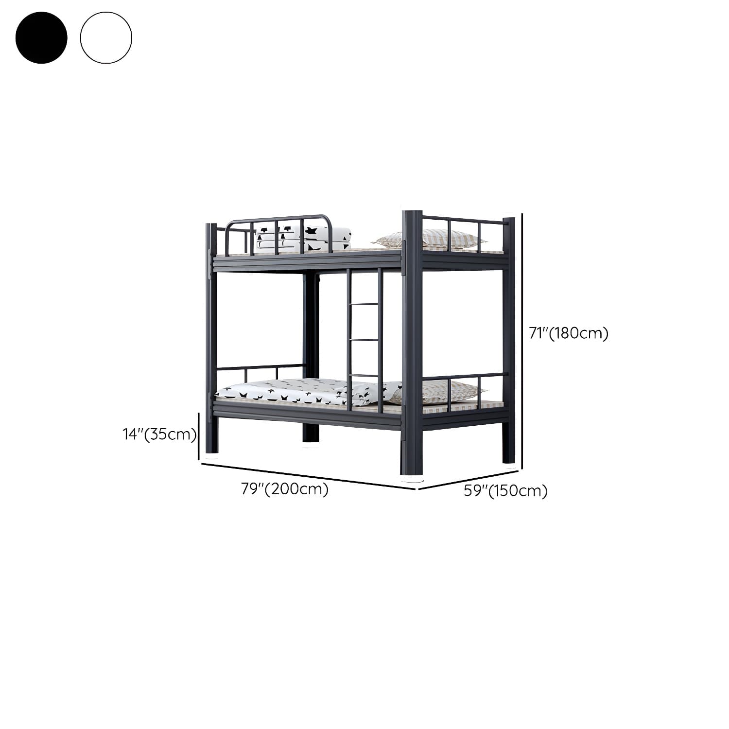 Modern Bunk Bed Dormitory Bedroom Metal Bed Frame with With Headboard and Footboard thumbnail 23