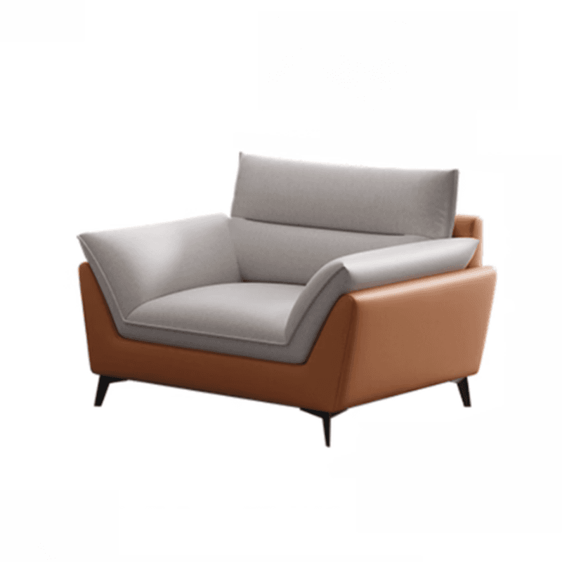 Tech ClothUpholstered Sofa Couch/Single Sofa in Chalk for Parlor with Flared Arm in a Modern Style thumbnail 4