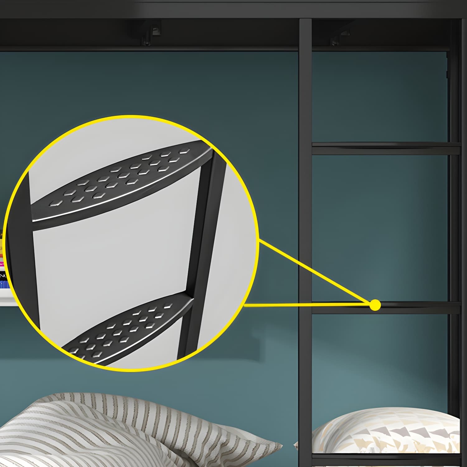 Modern Bunk Bed Dormitory Bedroom Metal Bed Frame with With Headboard and Footboard thumbnail 10