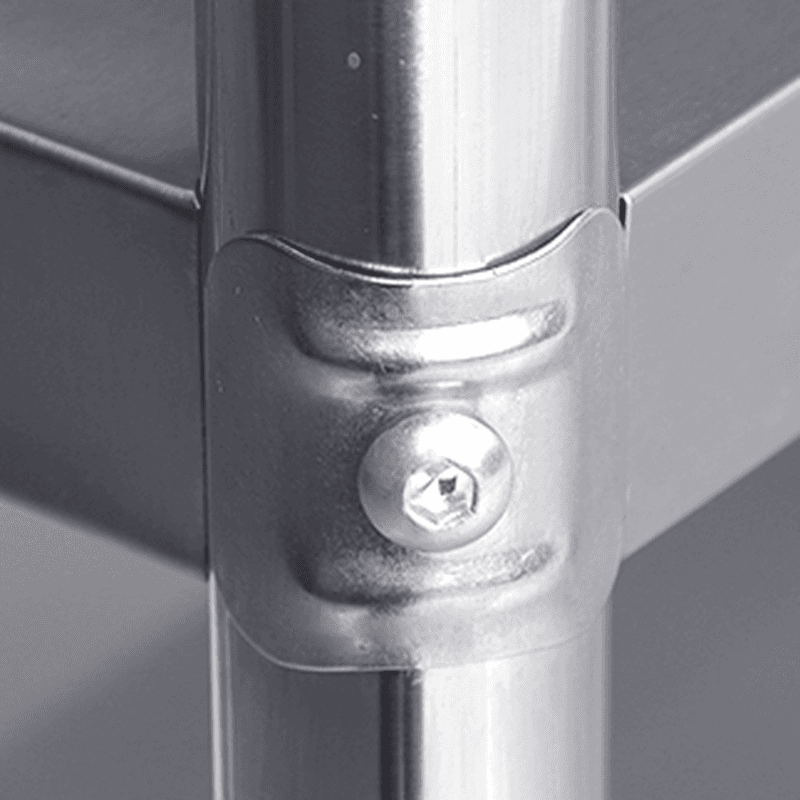 Silver Scullery Sink Cabinet with Reflecting Stainless Alloy Countertop, Self-supporting and Culinary Equipment Storage thumbnail 9