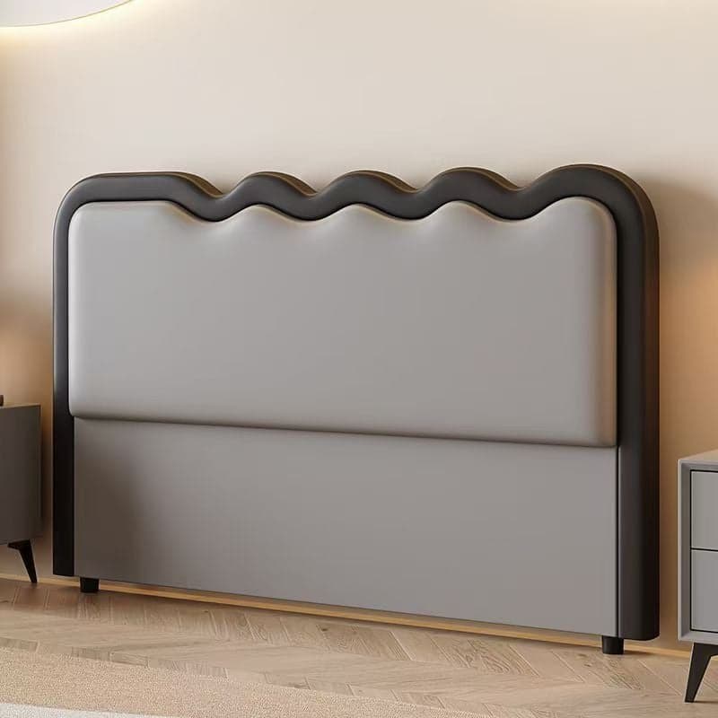 Modish Style Panel Headboard with No Distressing in Timber for King/Queen/Full Bed, Featuring Sponge Upholstery Fill, Free-standing Installation, and Standard Height thumbnail 2