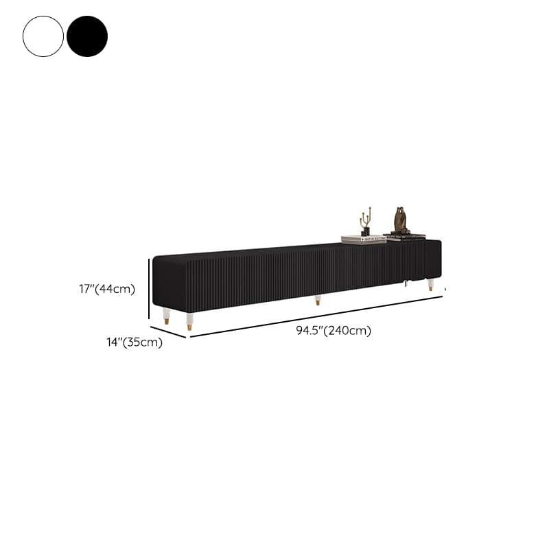 Art Deco Wood Veneer TV Stand with 3/4 Drawers and Cable Management thumbnail 12