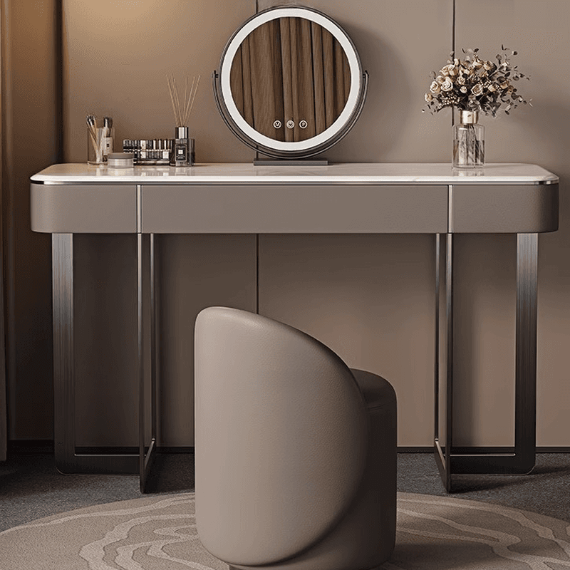 Vanity Set in Tan with 7 Drawers, Scalable and Push-Pull Features thumbnail 4