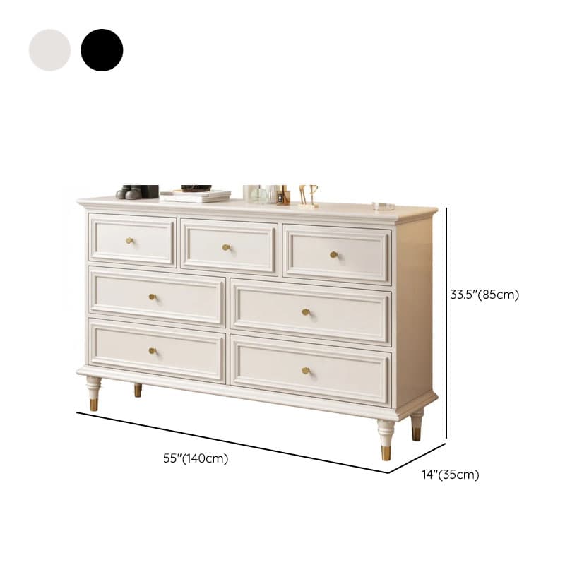 Trendy Natural Wood Console Dresser with 9/7/6 Drawers in Horizontal/Vertical Orientation thumbnail 9