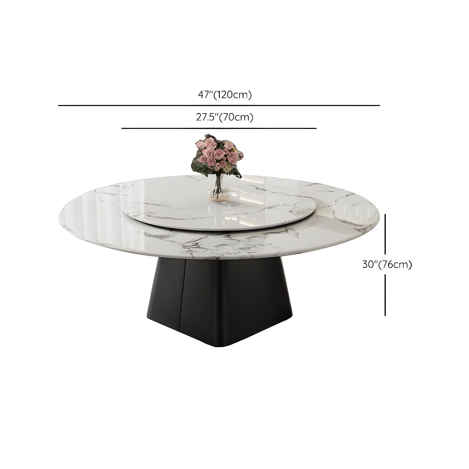 Modern 1/6/7/13 Pieces Furniture Round Stone Dining Set in White thumbnail 14
