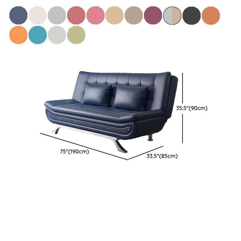 75'' Modern Armless Solid Color Sofa, Foam Filled Upholstery - Partial Assembly thumbnail 22