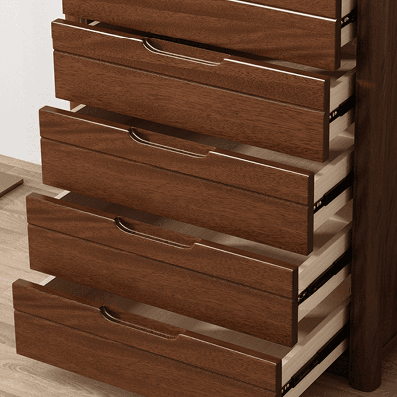 Trendy Walnut Wood Lingerie Chest/Double Dresser with 5/4/6 Drawers in Vertical/Horizontal Orientation thumbnail 7
