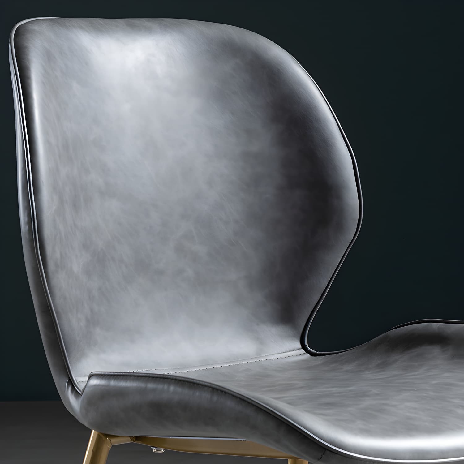 Scandinavian Leather Home Side Chair Matte Finish Wingback Dining Chair (Set of 2) thumbnail 17