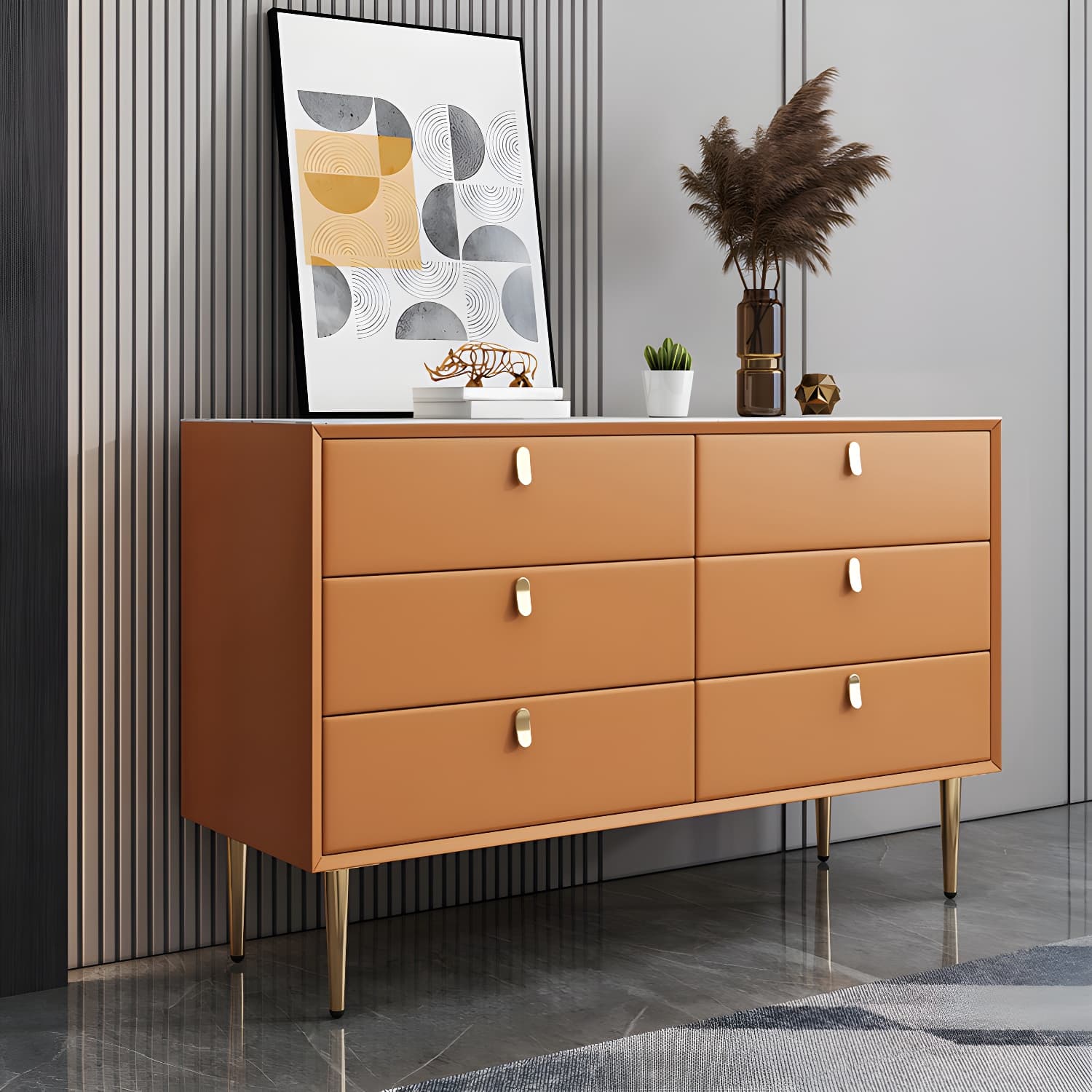 15.6-inch W Storage Chest Classic Glam Dresser with 5/6/7/9 Drawers thumbnail 8
