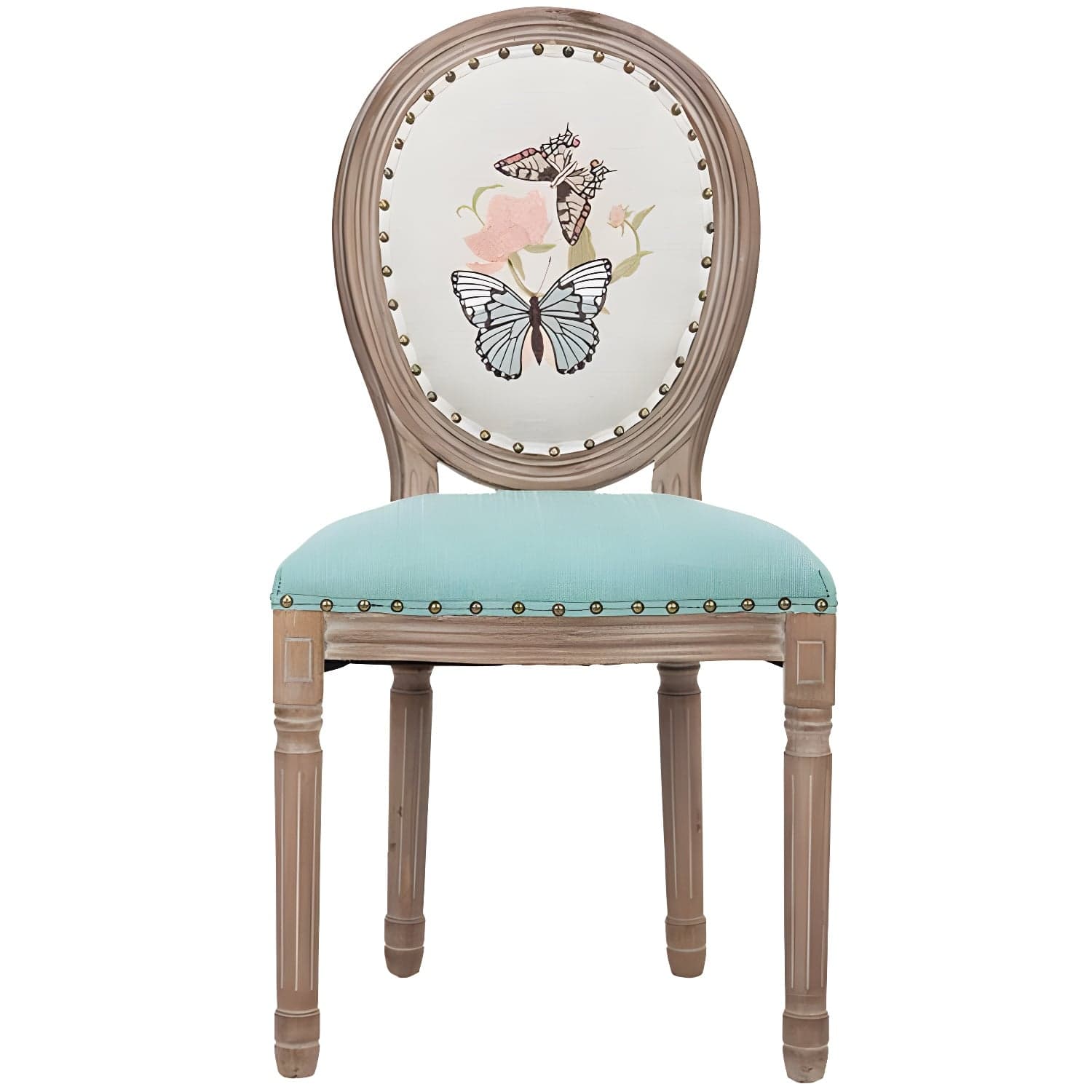 Solid Wood Country Style Dining Room Chair Matte Finish King Louis Back Side Chair thumbnail 12