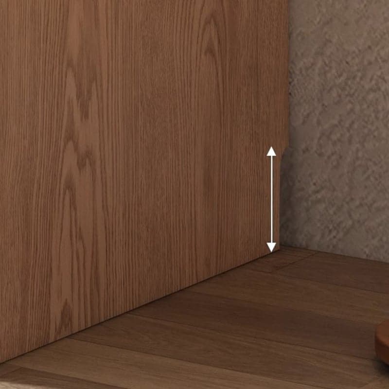 3-Drawer 0-Cabinet Natural Wood Wardrobe Armoire with 3 Clothing Rods thumbnail 7