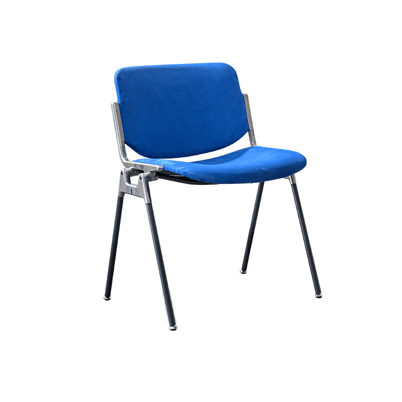 Old School Ventilated Back Armless Chair with Ink/Metallic Metal Legs, Nestable thumbnail 12