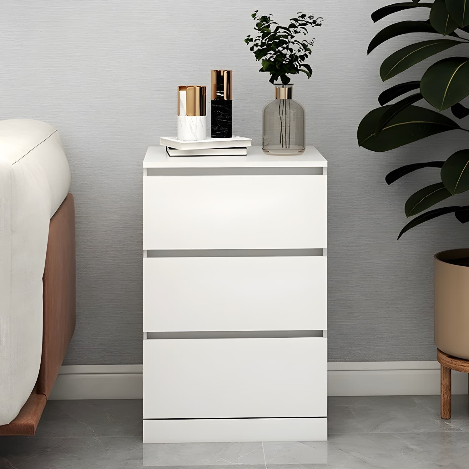 Contemporary Narrow Wood Dresser with Drawers for Living Room thumbnail 5