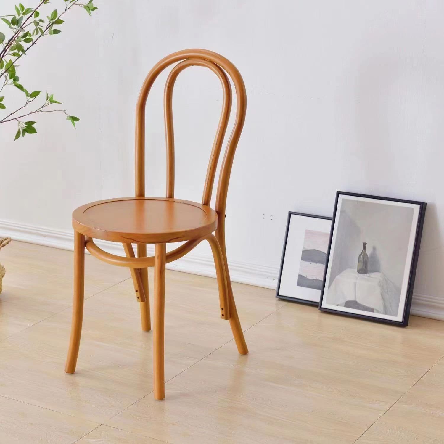 Reliable Outlined Intertwined Armless Chair for Restaurant Use thumbnail 12