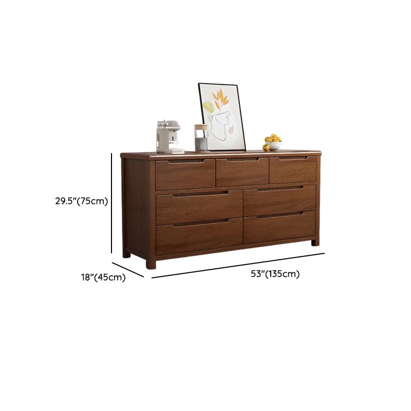 Trendy Walnut Wood Lingerie Chest/Double Dresser with 5/4/6 Drawers in Vertical/Horizontal Orientation thumbnail 19