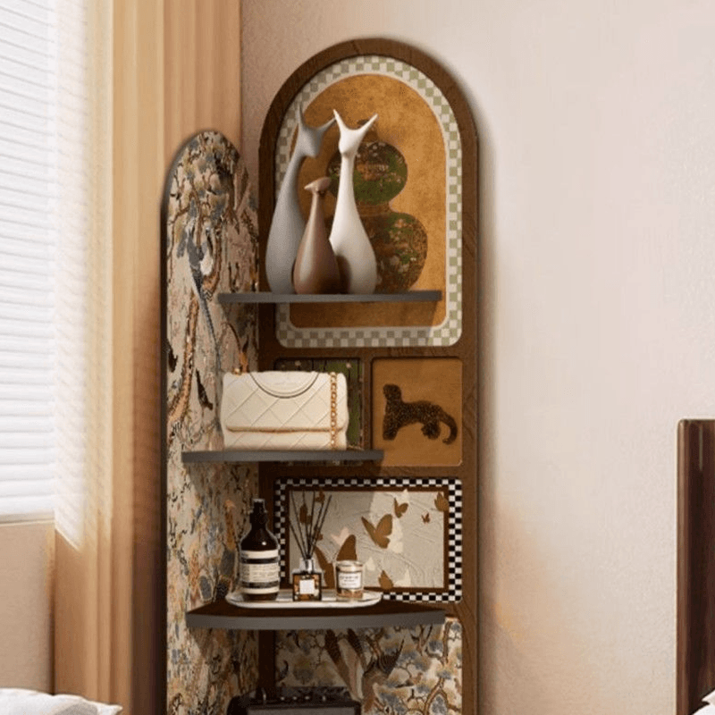 Modern Simple Style Nook Decorative Cabinet with 4 Exterior Shelves, Matte Black Lumber Top thumbnail 9