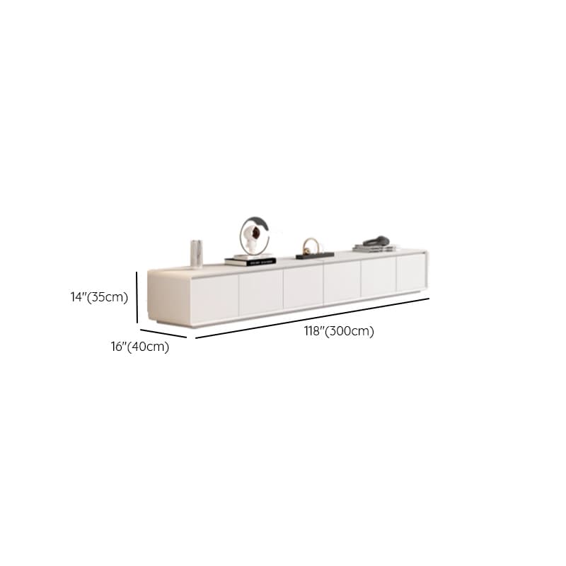 Simple White Lumber TV Stand with Cable Management & 3 Drawers/4 Drawers/6-Drawer thumbnail 20