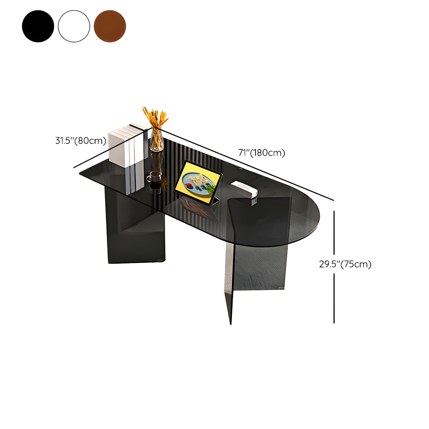 Modern Tempered Glass Dining Table Glass Base for Dining Room thumbnail 24
