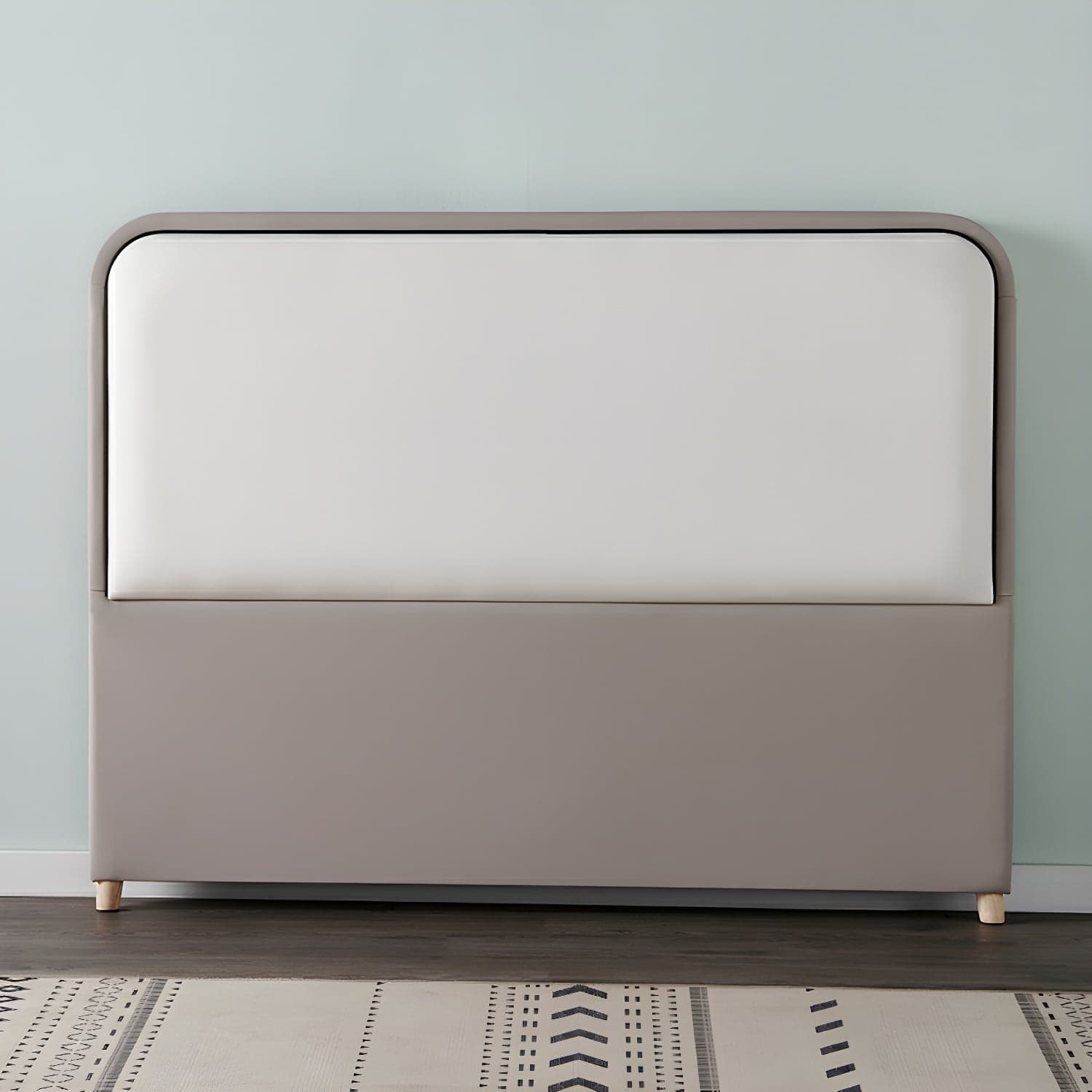 Modern Upholstered Panel Headboard with Leather Upholstery and Rectangular Shape thumbnail 5