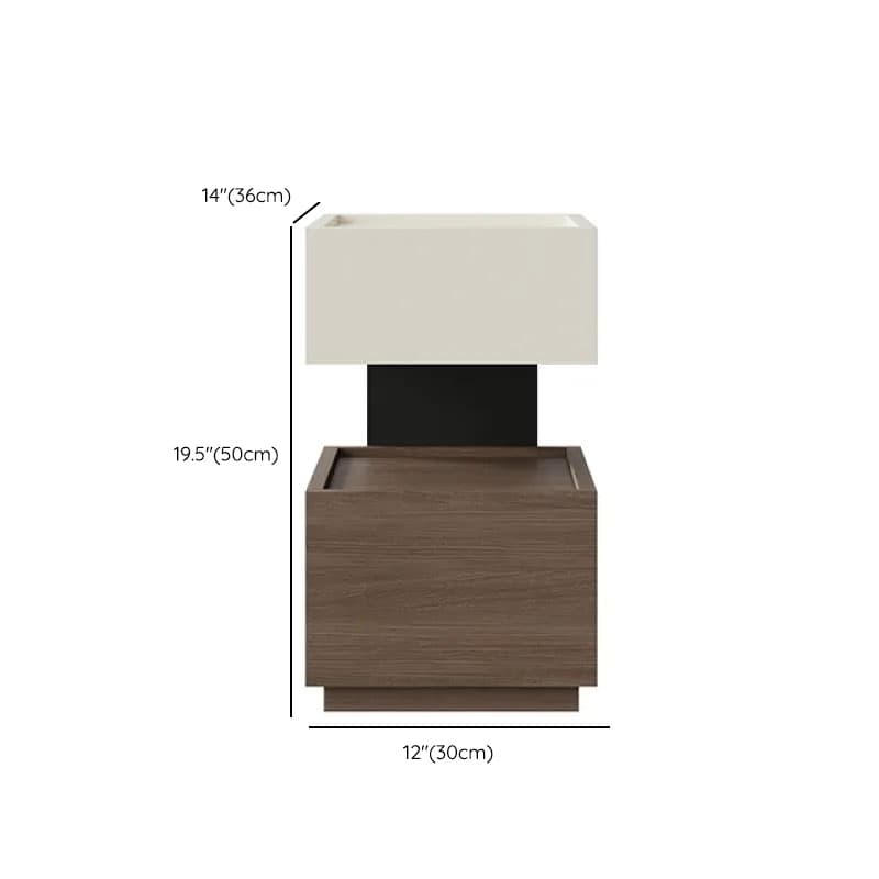 Modish Nightstand With Drawer Organization Featuring 2 Drawers, 1 Shelf, and Lumber Countertop thumbnail 17