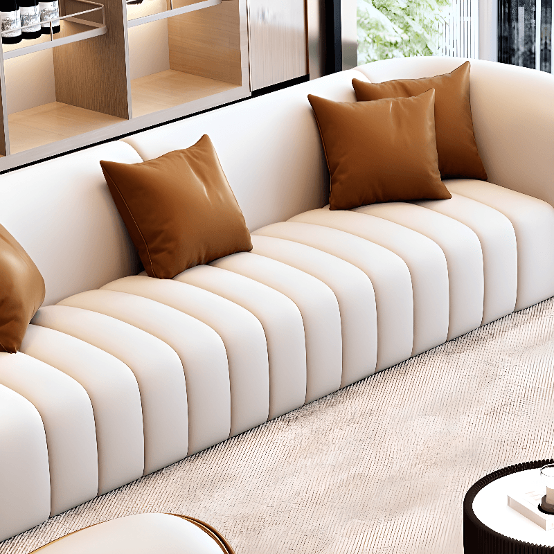 Trendy Grey/Ivory Solid Color 3-seater/for 2/1 Person Floor Sofa/Loveseat/Single Sofa with Tuxedo Arm for Sitting Room thumbnail 20