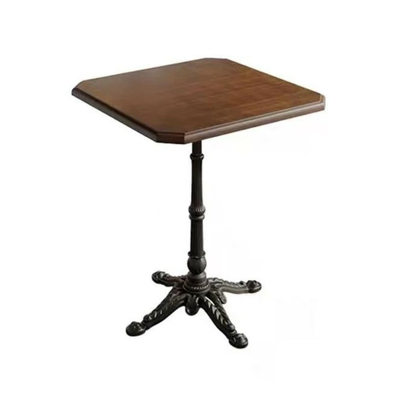 Standard Table Height Fixed Dining Table in Sand with a Natural Wood Tabletop for 2 in a Simplistic Style thumbnail 5