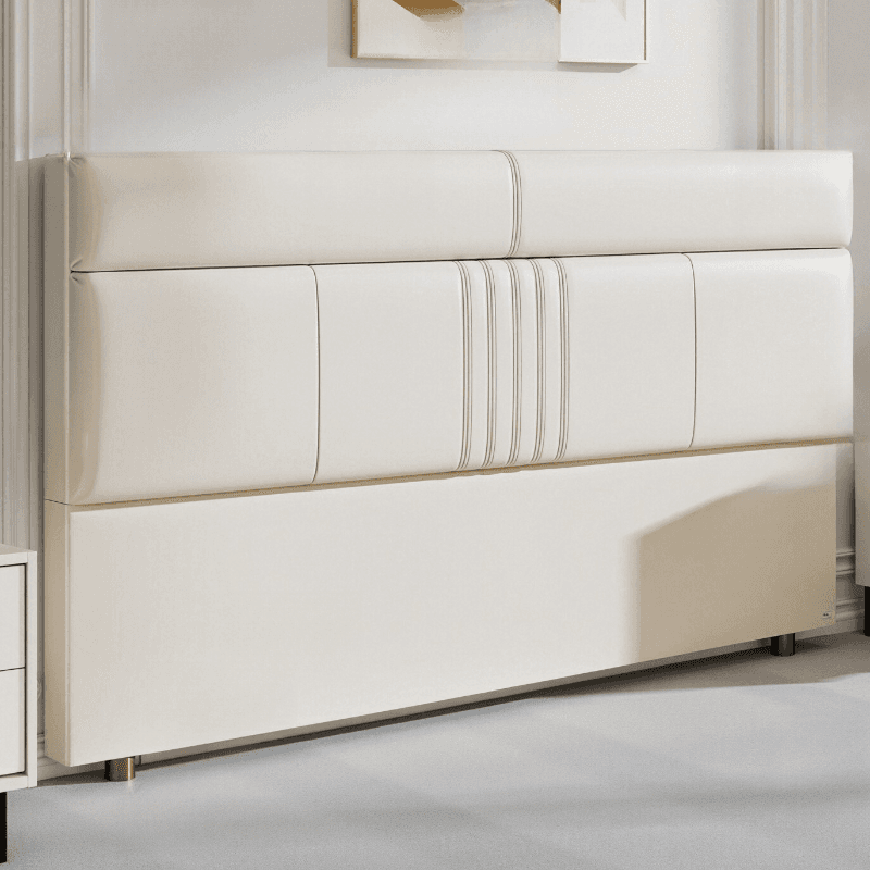 Simplistic Panel Headboard in Pine Wood with Rectangular Shape for King/Queen/Full Bed, Standard Height, Sponge Upholstery, No Distressing thumbnail 7