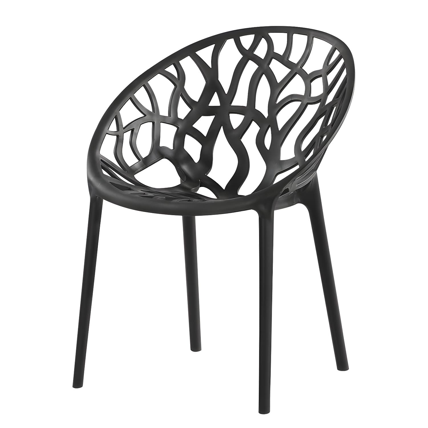 Contemporary Plastic Dining Room Chairs Armless Open Back Dining Side Chair for Restaurant thumbnail 13