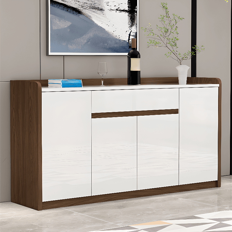 Minimalist Sintered Stone Buffet Table with 3 Drawers/Single Drawer, Closet, Standard/Wide/Narrow Size, Changeable Shelf, and 5 Doors/4 Doors/3 Doors thumbnail 3