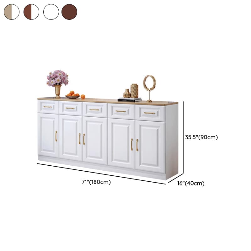 Standard/Narrow Sideboard in Timber with Drawers, 5 Doors/3 Doors/2 Doors, 2 Shelves/3 Shelves/One Internal Shelf and 5 Drawers/4 Drawers/3 Drawers in a Trendy Style thumbnail 15