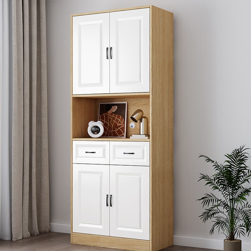 Wood Contemporary Storage Cabinet Buffet Sideboard with Drawers for Home Use