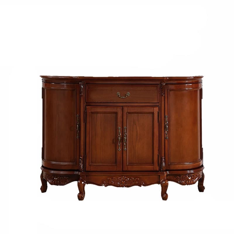 Traditional Wooden Sideboard with Storage Cabinets and Drawers