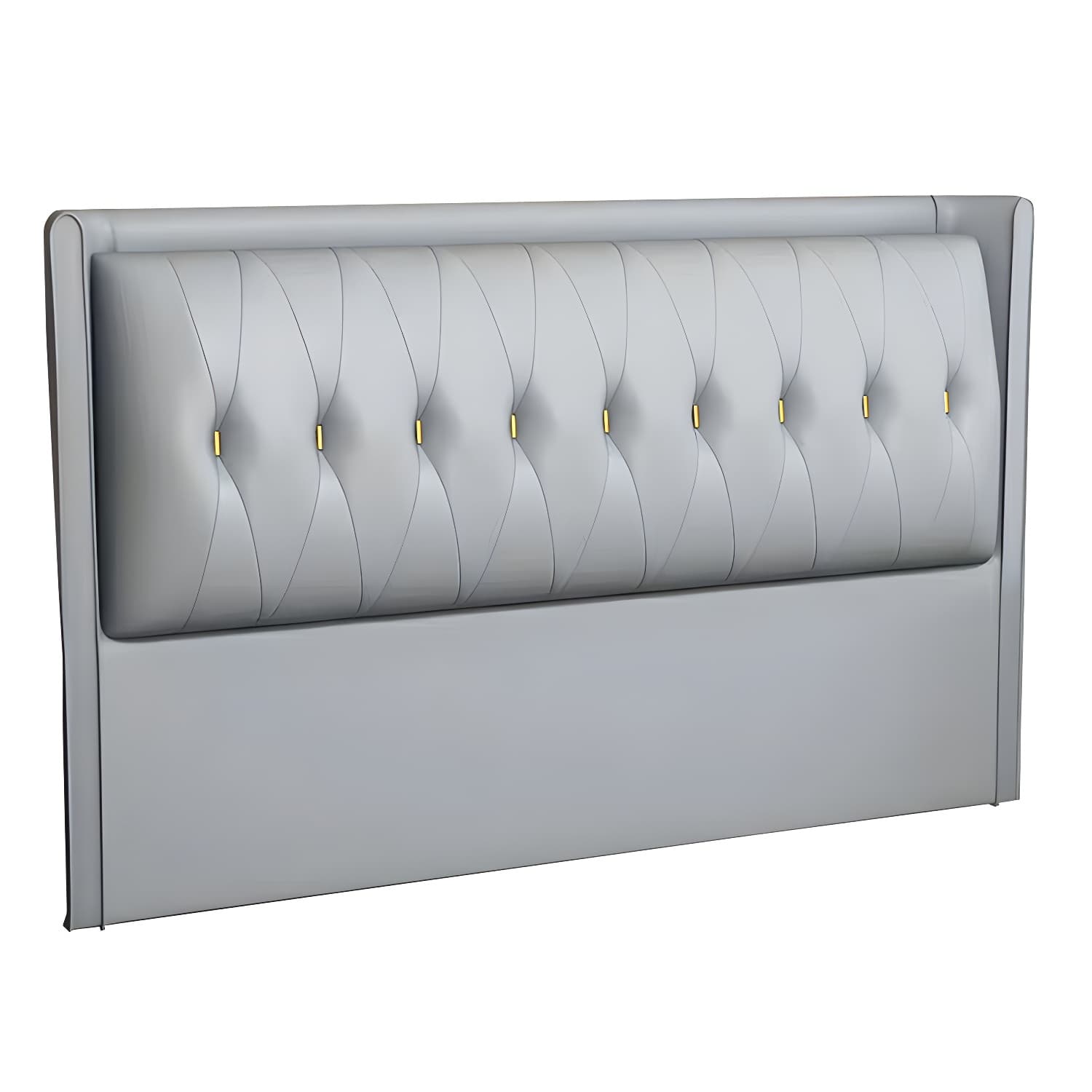 Contemporary Headboard Bed with Tufted Leather Upholstery in Rectangular thumbnail 22
