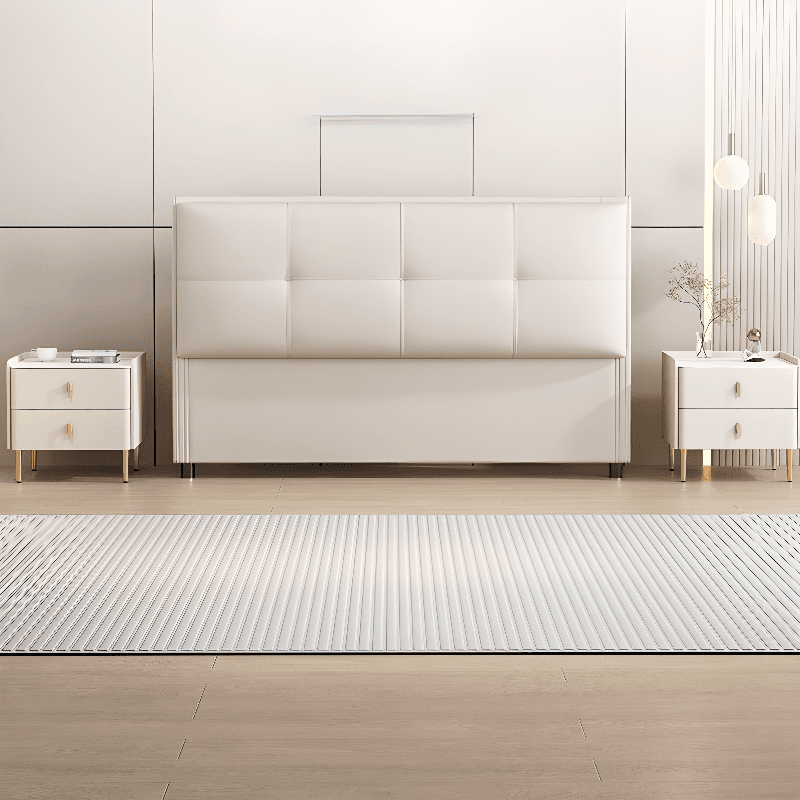 Modish Style Pine Wood Panel Headboard with No Distressing, Rectangle Shape for King/Queen/Full Bed, Featuring Sponge Upholstery Fill and Standard Height thumbnail 7